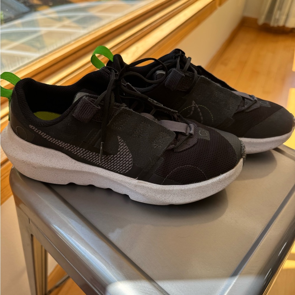 Nike Black and Neon Yellow Athletic Shoes